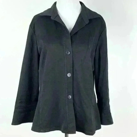 Ellen Tracy light blazer size 16 ribbed 4 Button - Picture 1 of 8